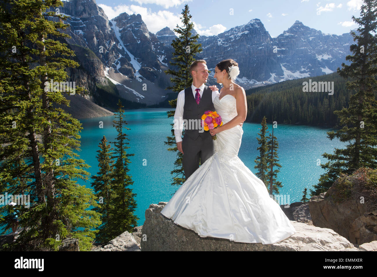 Moraine Lake Banff Nationalpark Alberta Kanada Stockfoto