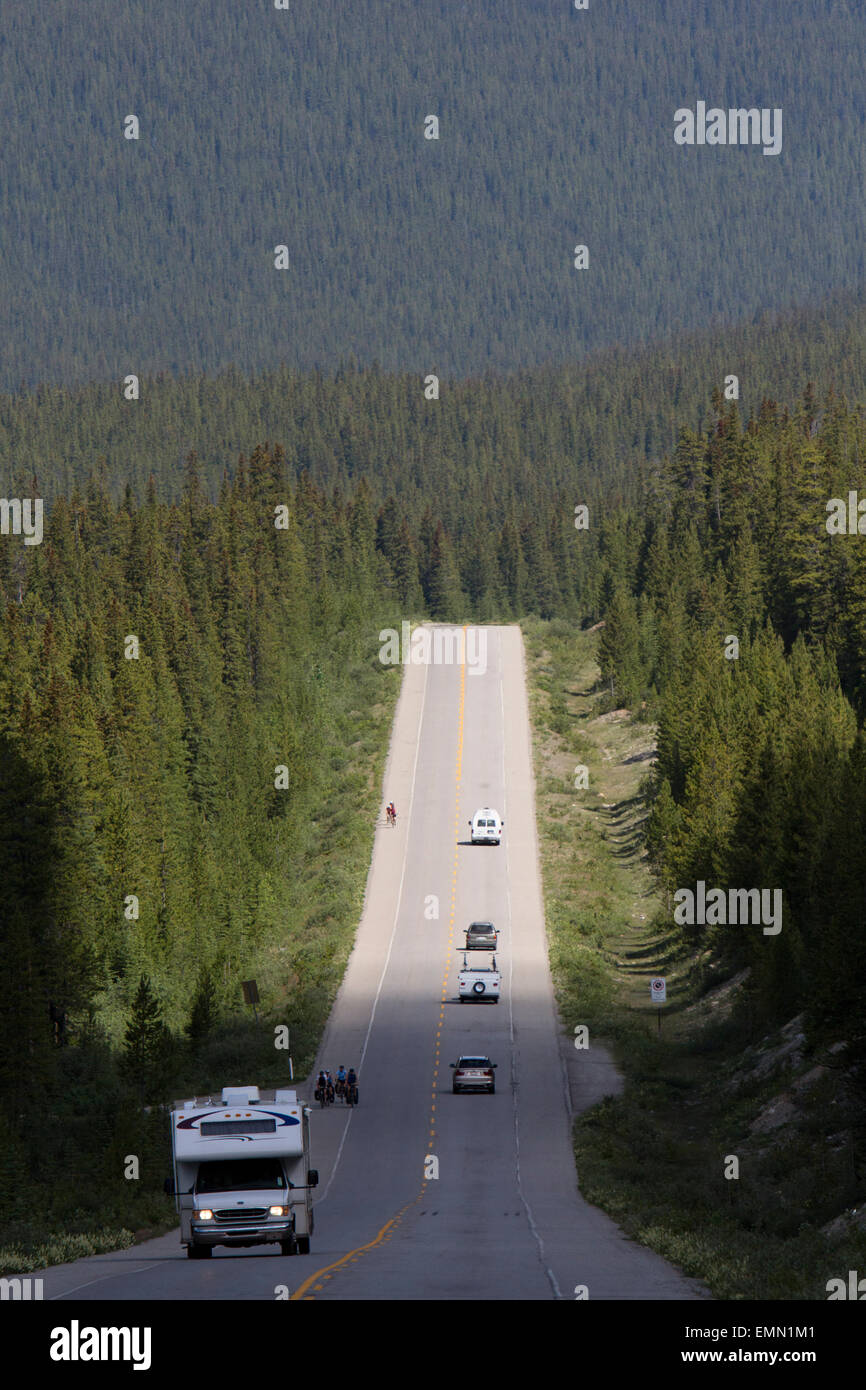 Autobahn in BC, Kanada Stockfoto