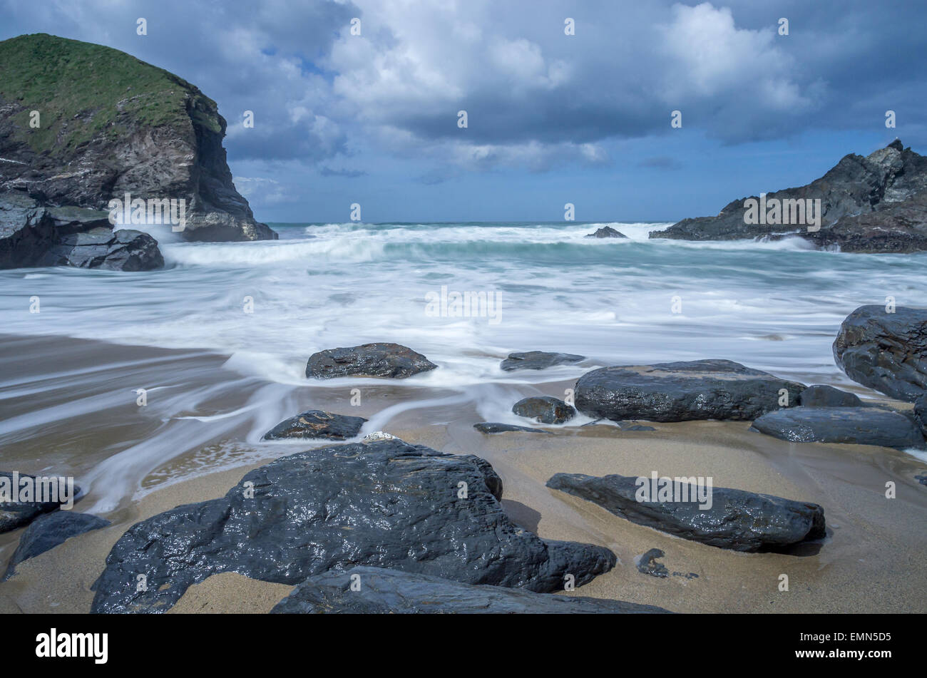 bedruthan tritt cornwall england uk Stockfoto