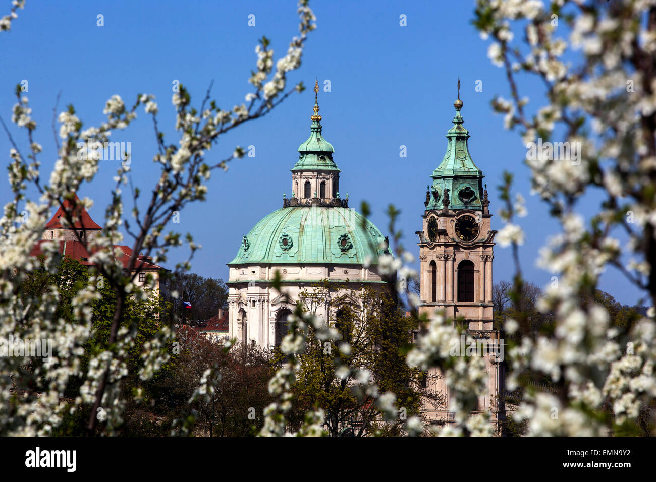 Prager Nikolaikirche Prag Tschechische Republik Barock Europäische Architektur Stockfoto