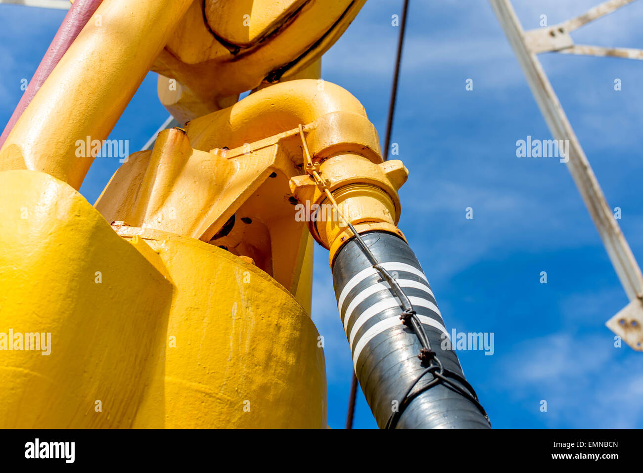 Oil Derrick und Top-Laufwerk zum Ozean Bohren Stockfoto