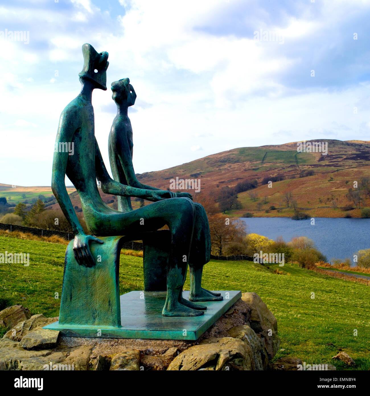 Henry Moore, 1952/3 "König & Queen'in Glenkiln Skulpturenpark Dumfrisshire Stockfoto
