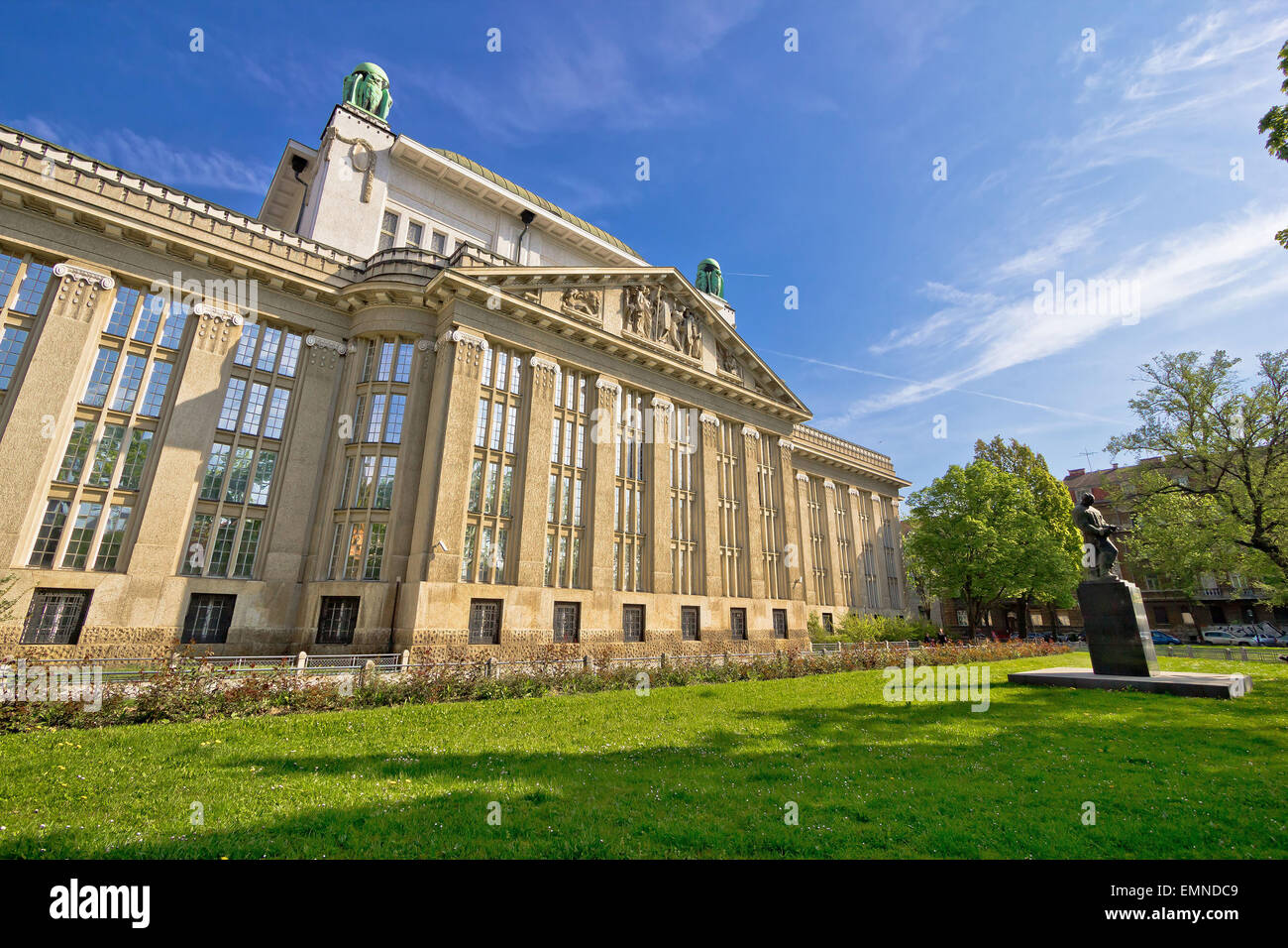 Kroatischen nationalen Staatsarchiv Gebäude in Zagreb, Kroatien Stockfoto
