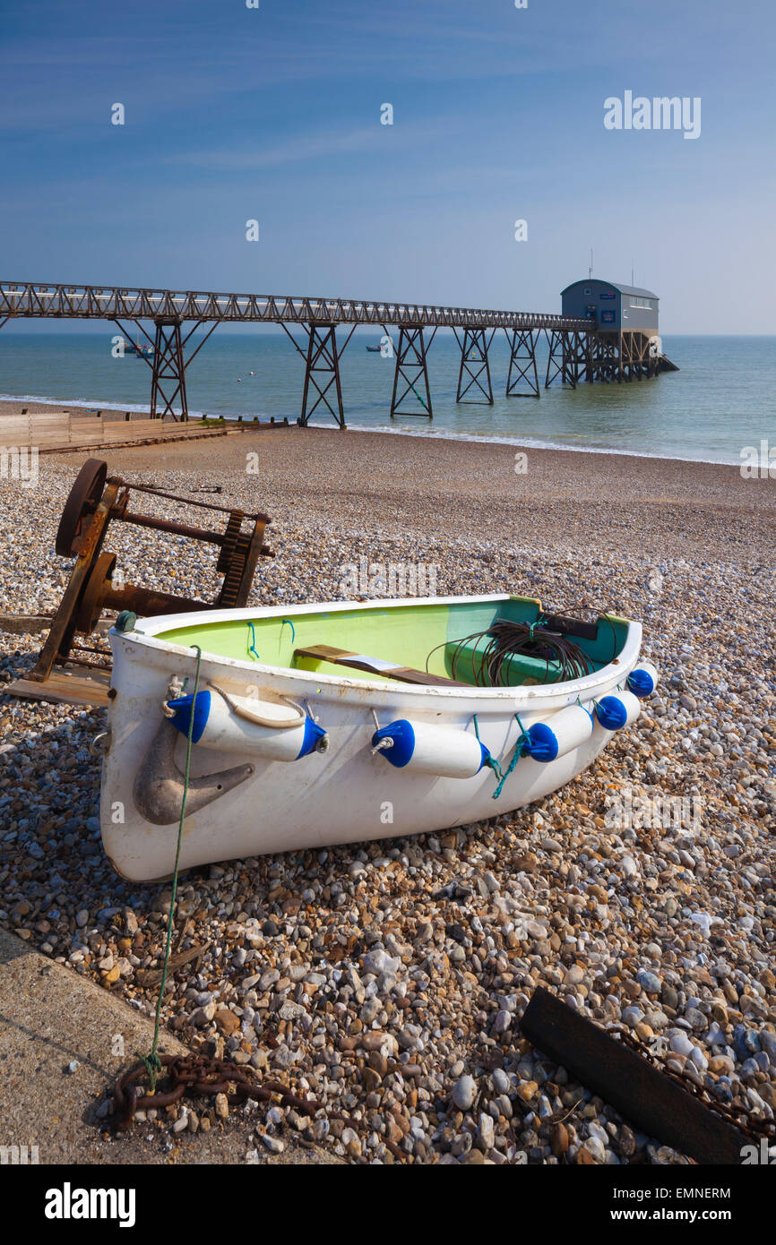 Selsey Bill Strand und Rettungsstation. Selsey, West Sussex, England, UK Stockfoto