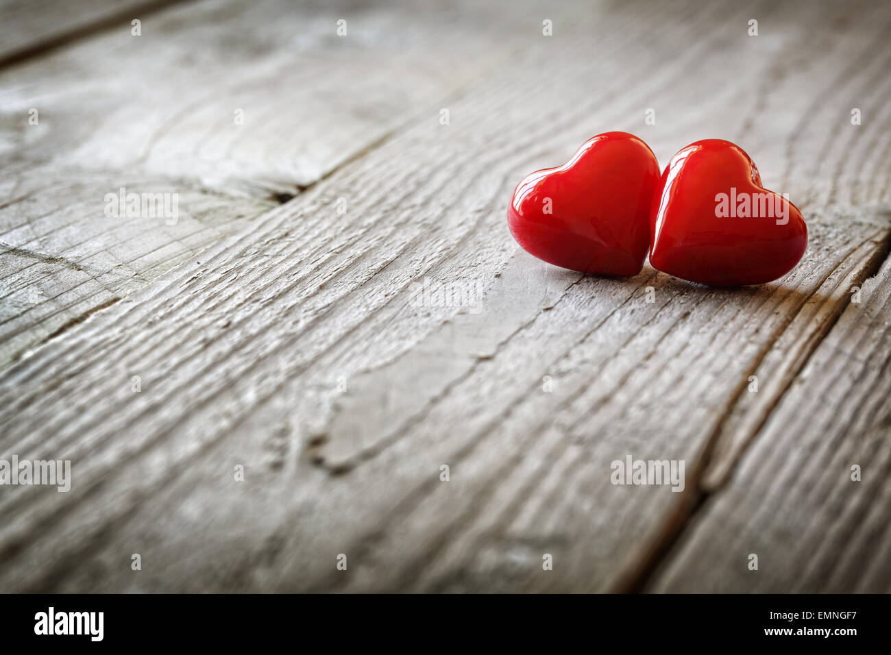 Zwei Herzen in der Liebe Stockfoto