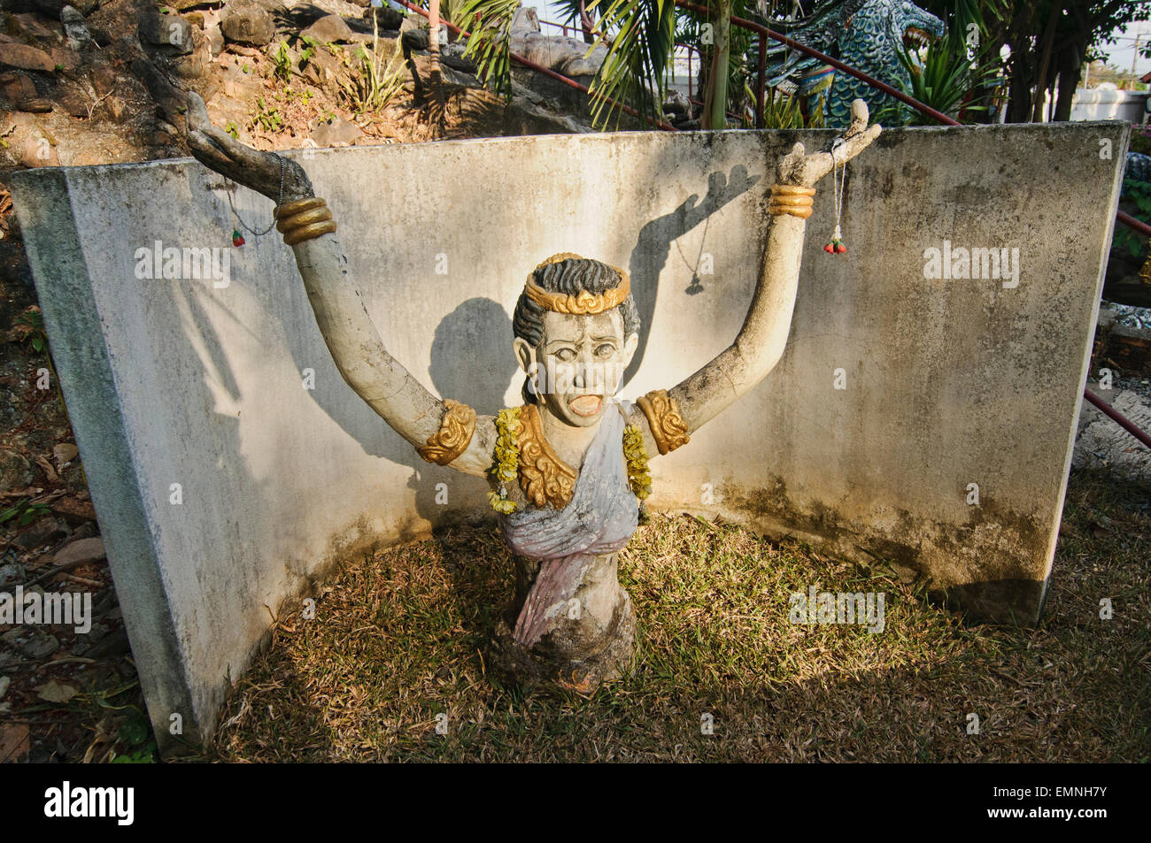 Skulptur Garten "Himmel Hölle Park' auf Wat Si Khom Kham in Phayao Provinz, Thailand Stockfoto