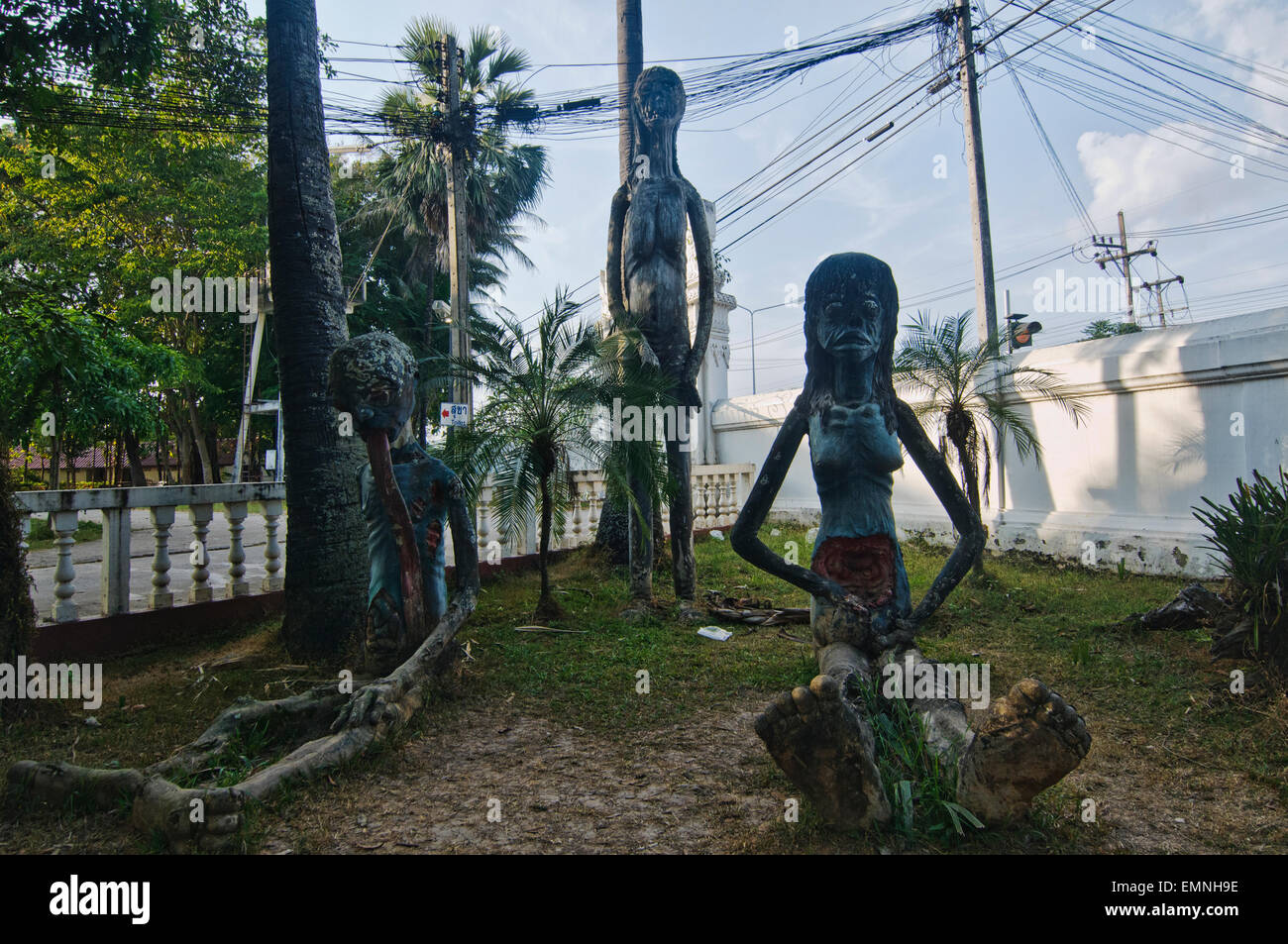 Skulptur Garten "Himmel Hölle Park' auf Wat Si Khom Kham in Phayao Provinz, Thailand Stockfoto