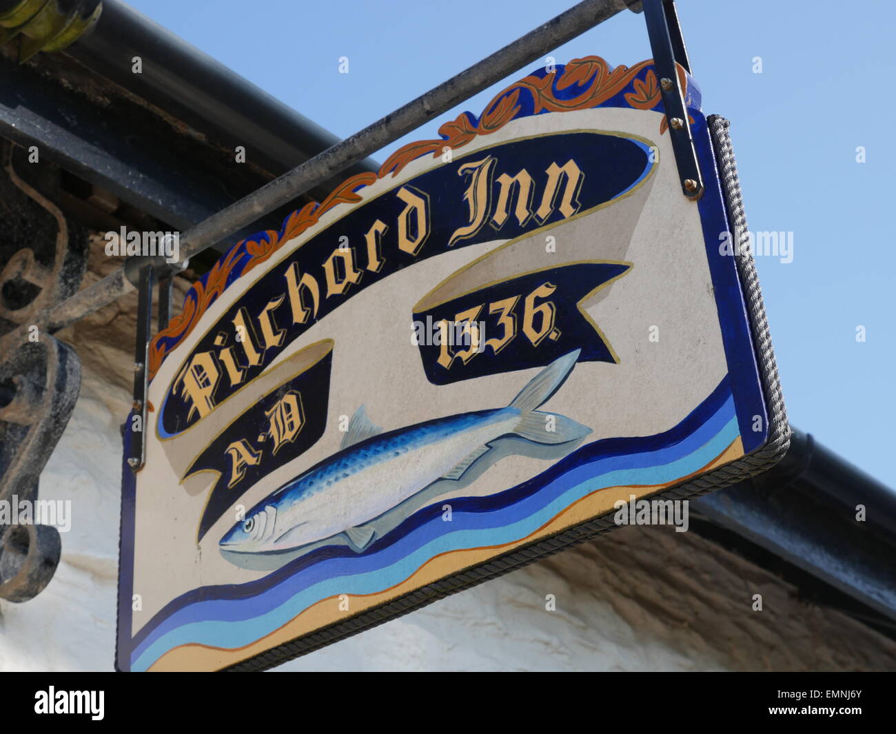 Die Sardelle Pub im Burgh Island. Stockfoto