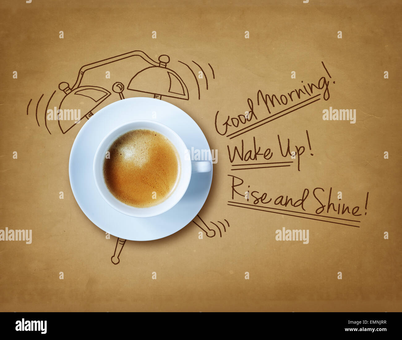 Guten Morgen Kaffee Stockfoto
