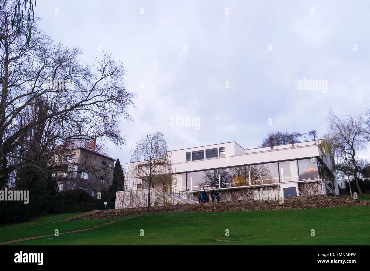 Villa Tugendhat von Mies van der Rohe. Zwischen 1928 und 1930 erbaut, wurde bald zu einer Ikone der Moderne. Brno, Tschechische Republik Stockfoto