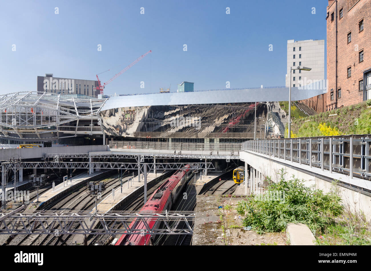 Bauarbeiten weiter am Bahnhof Birmingham New Street Stockfoto