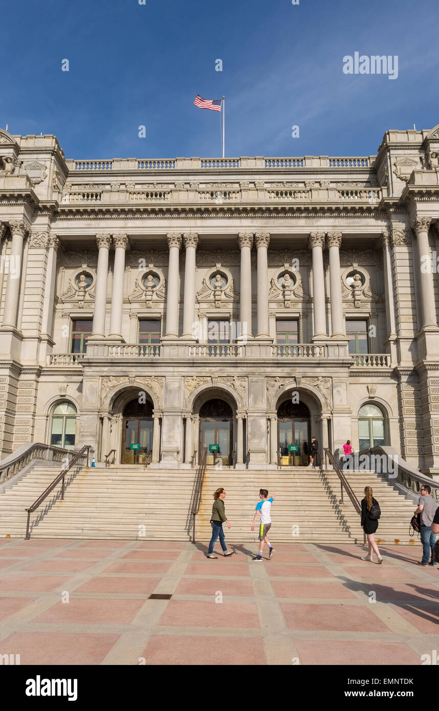 WASHINGTON, DC, USA - Vereinigte Staaten Bibliothek des Kongresses, Thomas Jefferson Building. Stockfoto