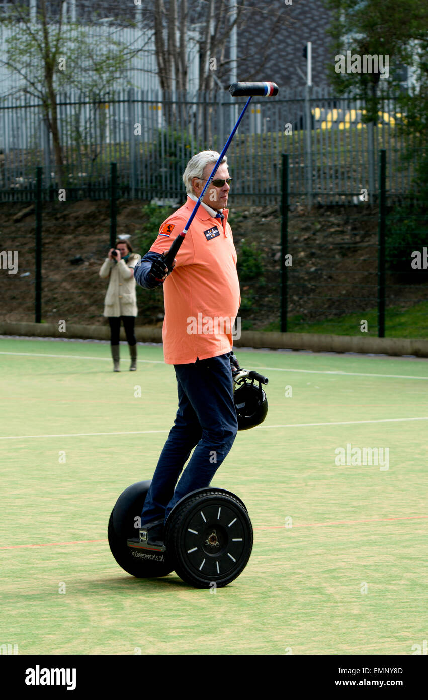 Segway-Polo-Spieler Stockfoto