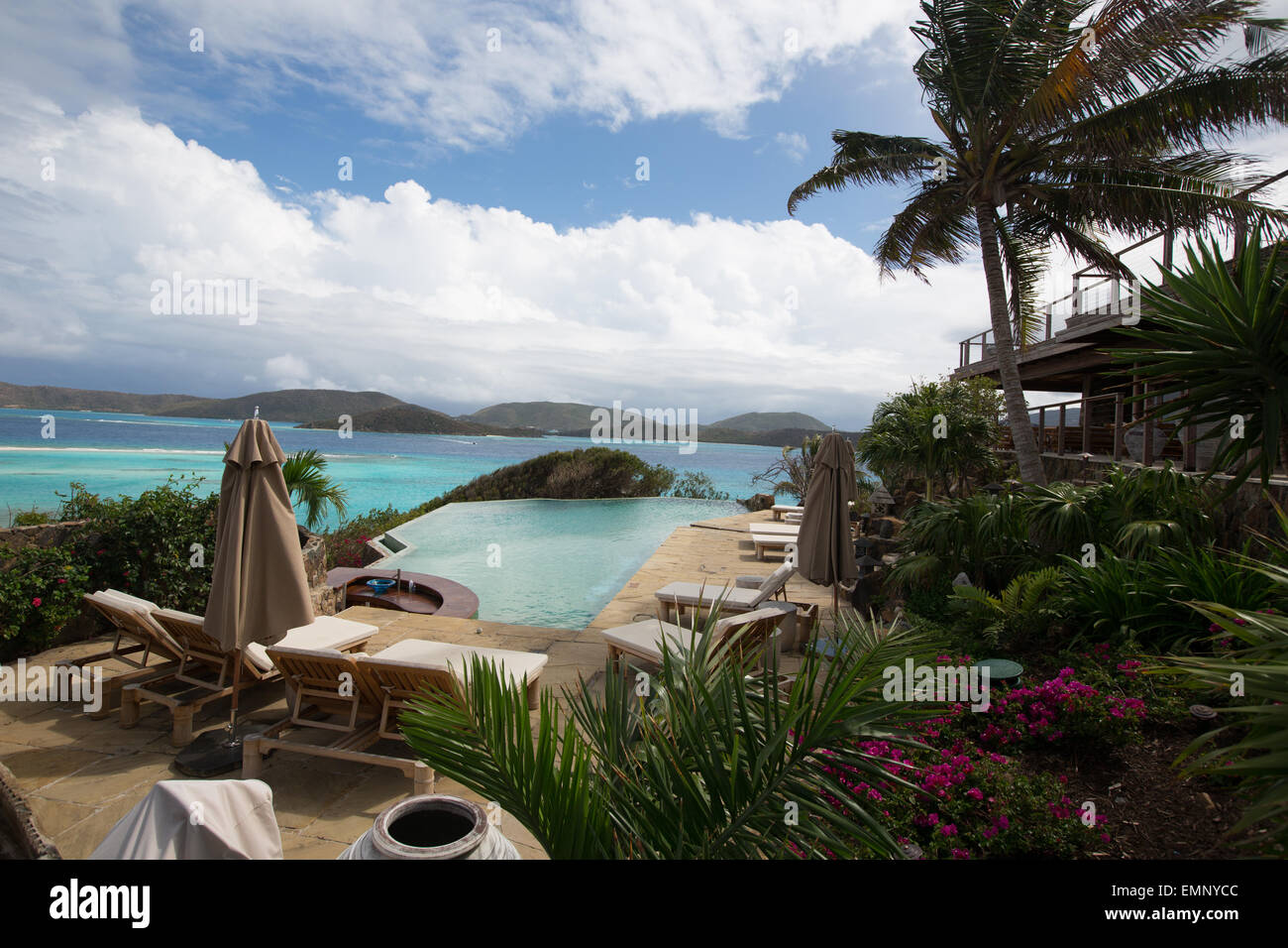 Necker Island (im Besitz von Richard Branson) in The British Virgin Islands, West Indies, in der Karibik. Stockfoto