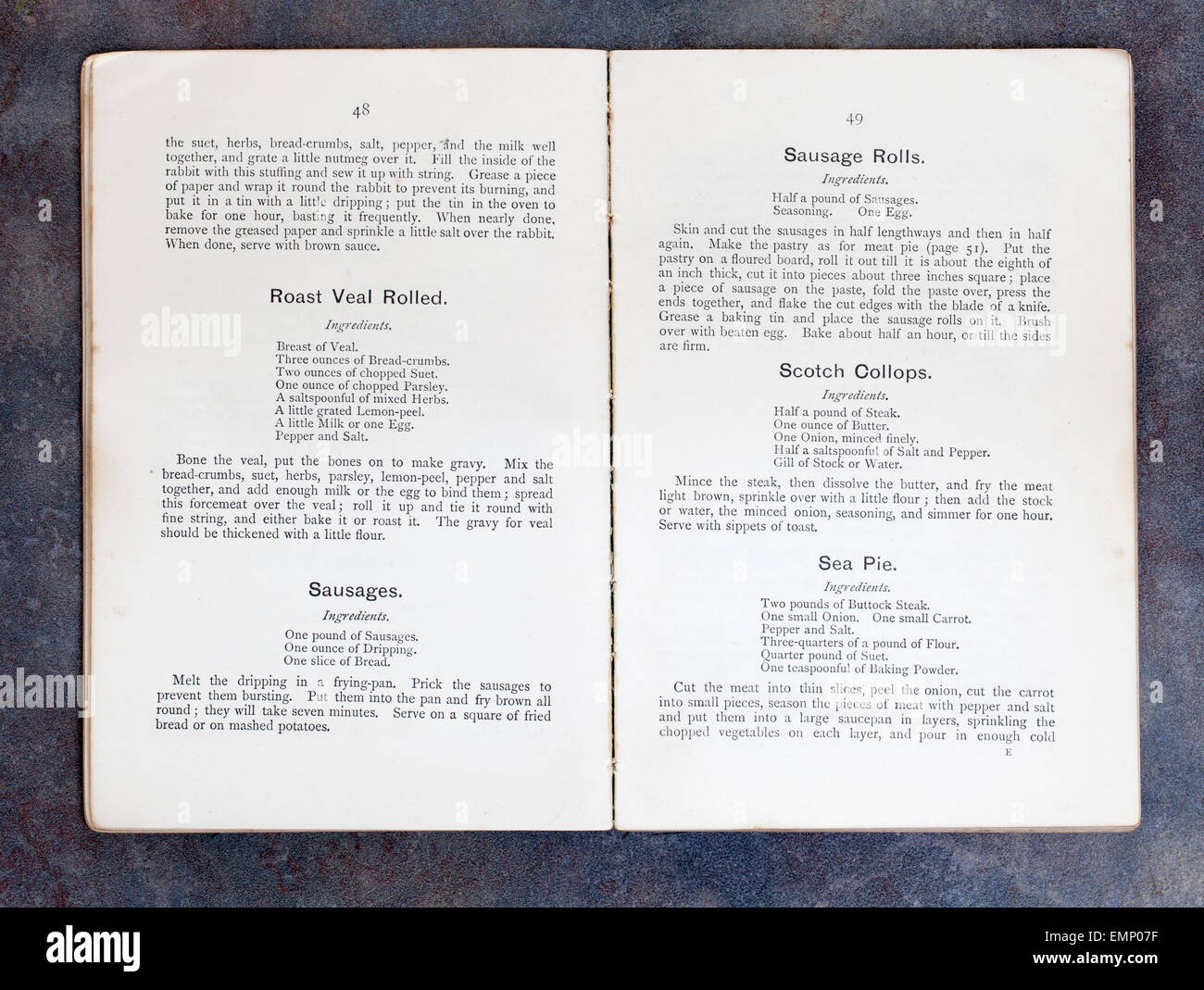 Einfach Kochen Rezepte - das offizielle Handbuch der National Training School der Küche von Frau Charles Clarke Stockfoto