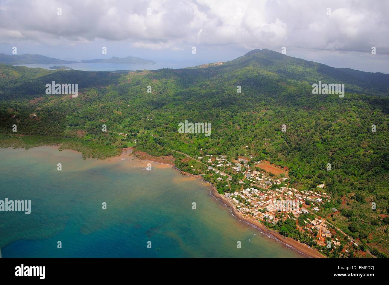 Luftaufnahme, GrandeTerre Insel Mayotte Stockfotografie Alamy