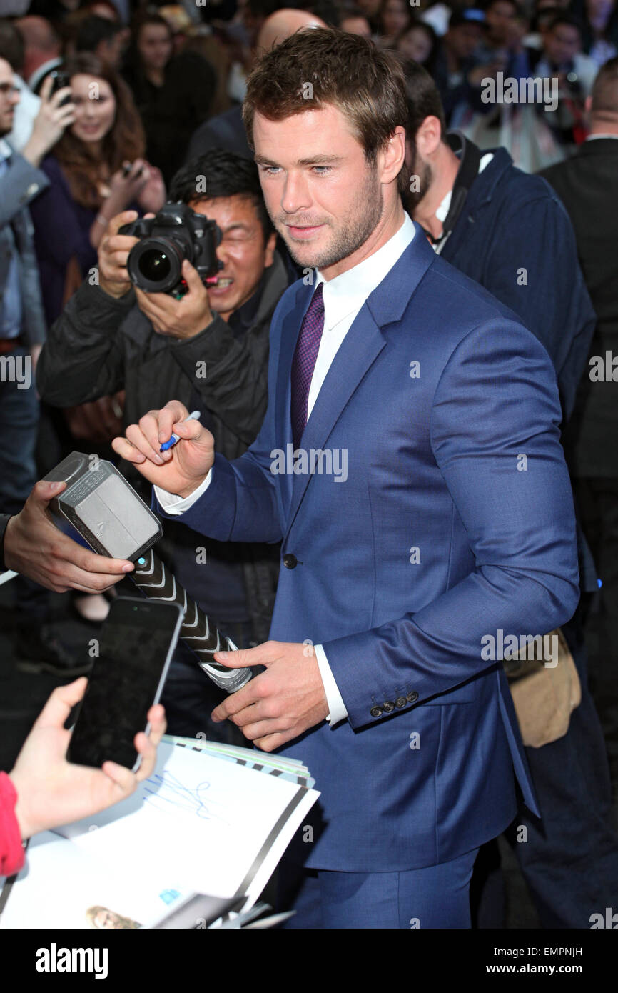 Chris Hemsworth Ankunft für the Avengers: Age Of Ultron Premiere im Westfield Shepherds Bush, London. 21/04/2015/Picture alliance Stockfoto