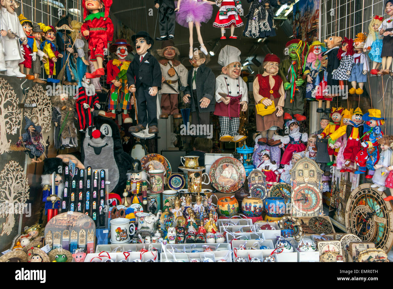 Souvenir-Stand, Prag Tschechische Republik Stockfoto