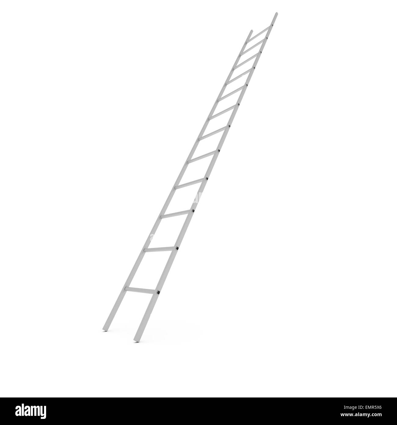 Metallleiter isoliert auf weißem Hintergrund, 3d illustration Stockfoto