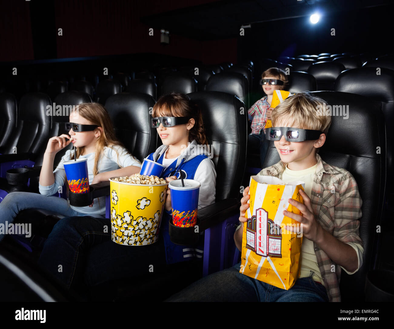 Geschwister 3D Film im Theater Stockfoto