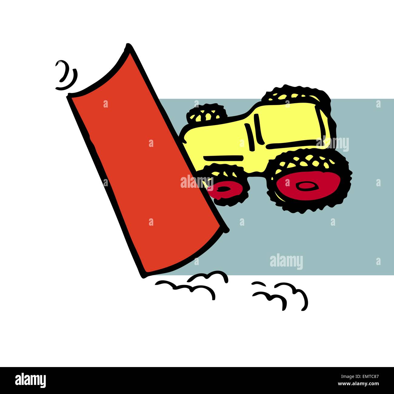 Schneepflug, Schnee-Entfernung-Maschine Stock Vektor