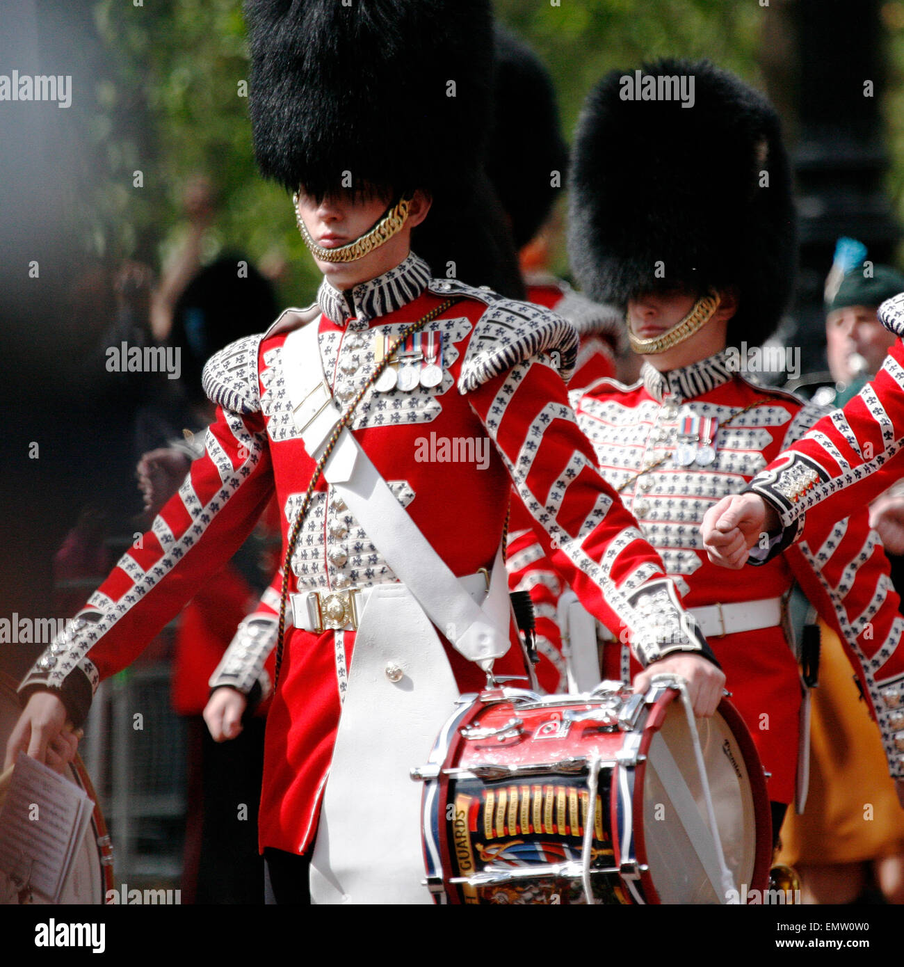 London, UK - 16. Juni 2012: Queen es Bands bei Queen es Birthday Parade. -Feiern Königin von Queens Birthday Parade statt Stockfoto