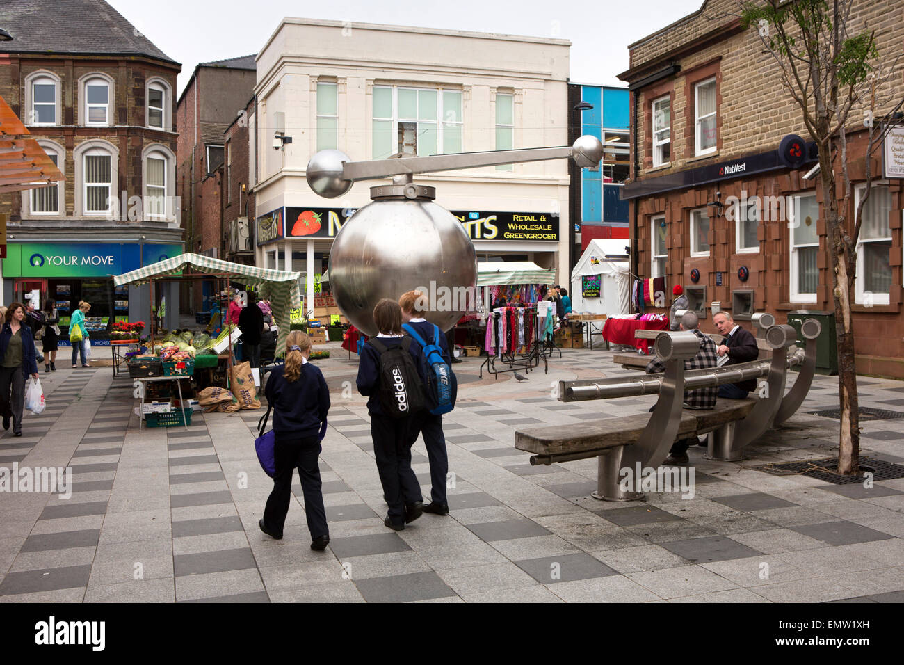 VEREINIGTES KÖNIGREICH; Cumbria; Workington; Ivison Lane; Suche Uhr; basierend auf Kamera Obscura; mit rotierenden Minutenzeiger Stockfoto