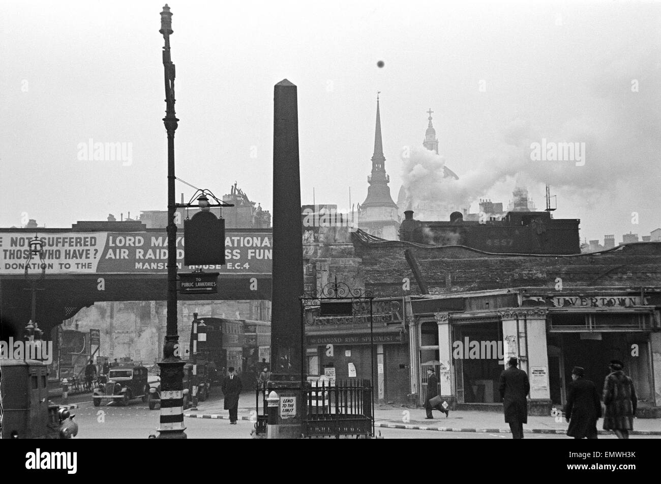 Blackfriars Bridge, London. 22. Februar 1942. Stockfoto