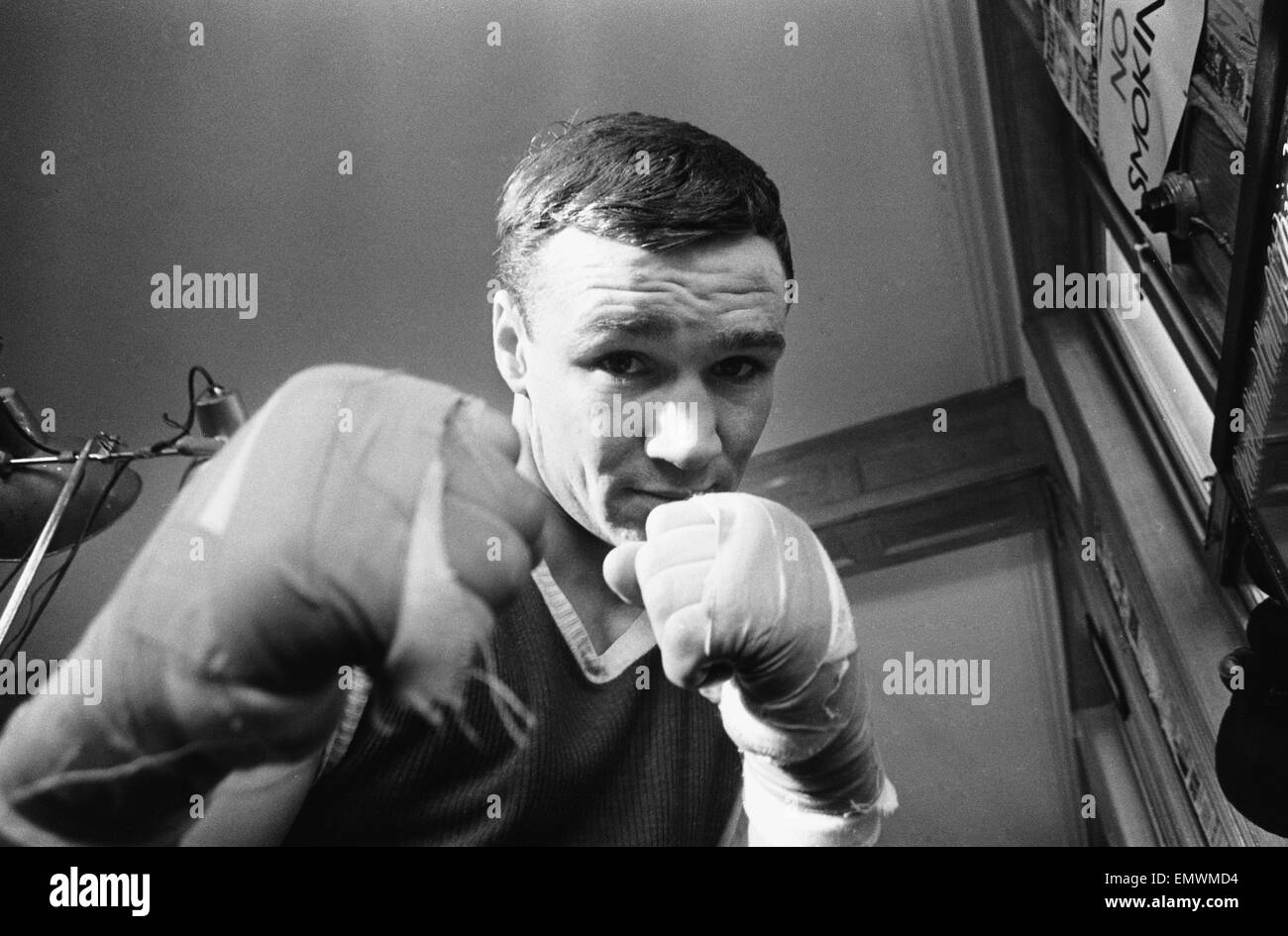 Britische Leichtgewicht Boxweltmeister Dave Charnley Training in Vorbereitung auf seinen Titel kämpfen gegen amerikanische Boxer Joe Brown in Texas. 11. November 1959. Stockfoto