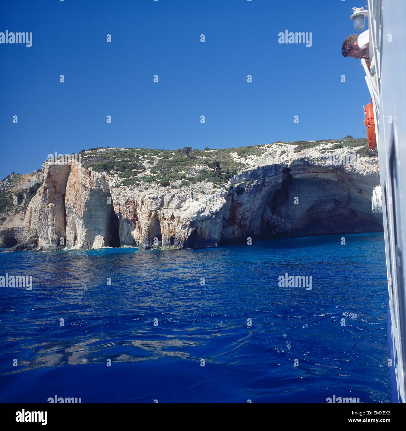 Griechenland/Ionische Inseln, Insel Zykanthos, Blaue Grotte Stockfoto