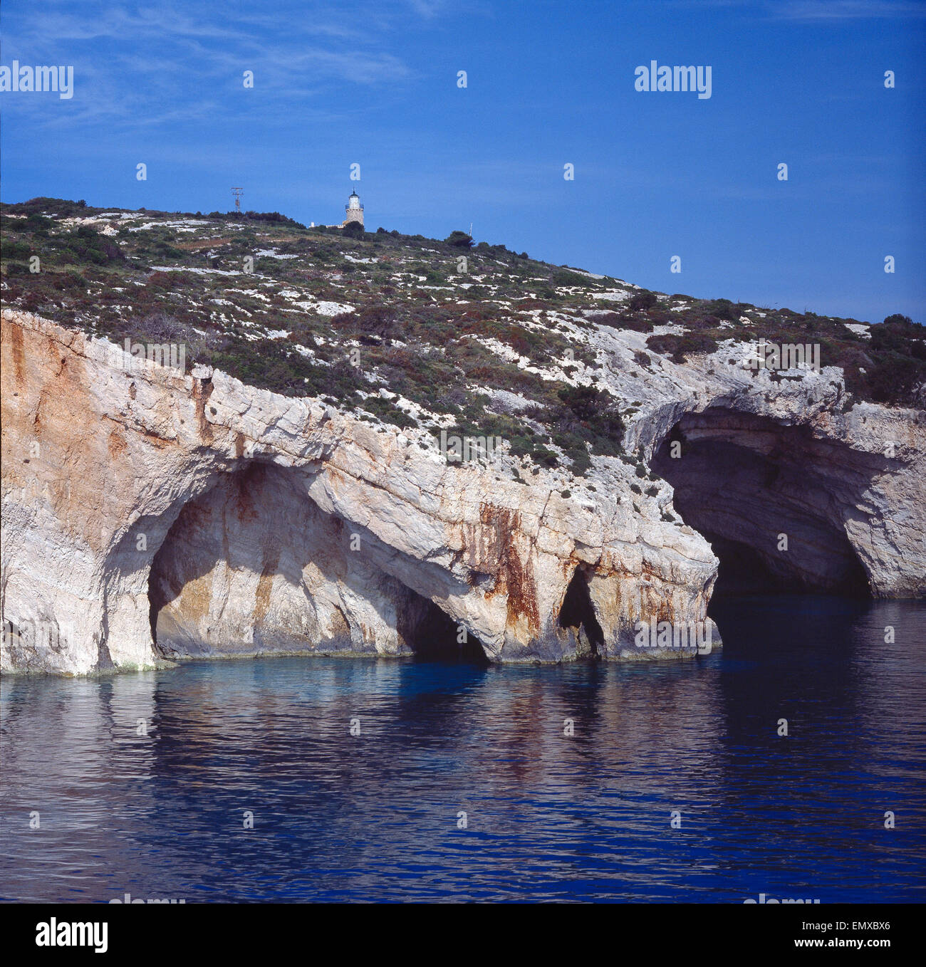 Griechenland / Ionische Inseln, Insel Zykanthos, Blaue Grotte, Blaue Grotte Stockfoto