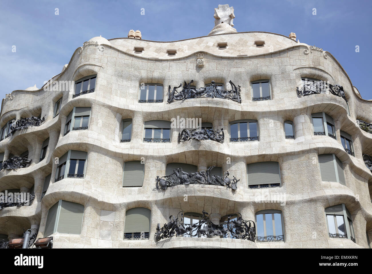 Casa Mila-La Pedrera von Gaudi, Barcelona, Katalonien, Spanien Stockfoto