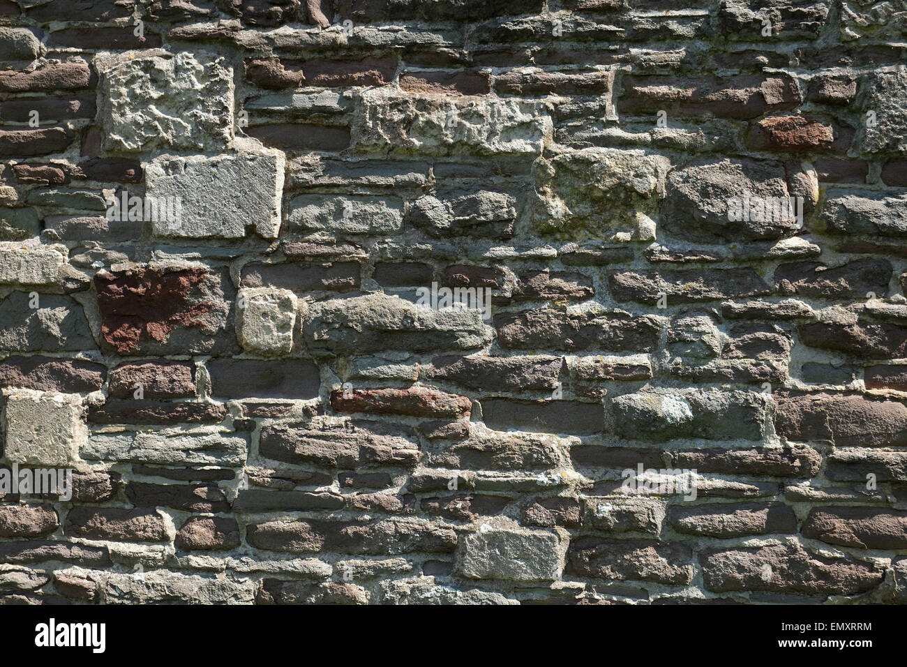 Rohstein Wand Textur mit harten Seitenbeleuchtung Stockfoto