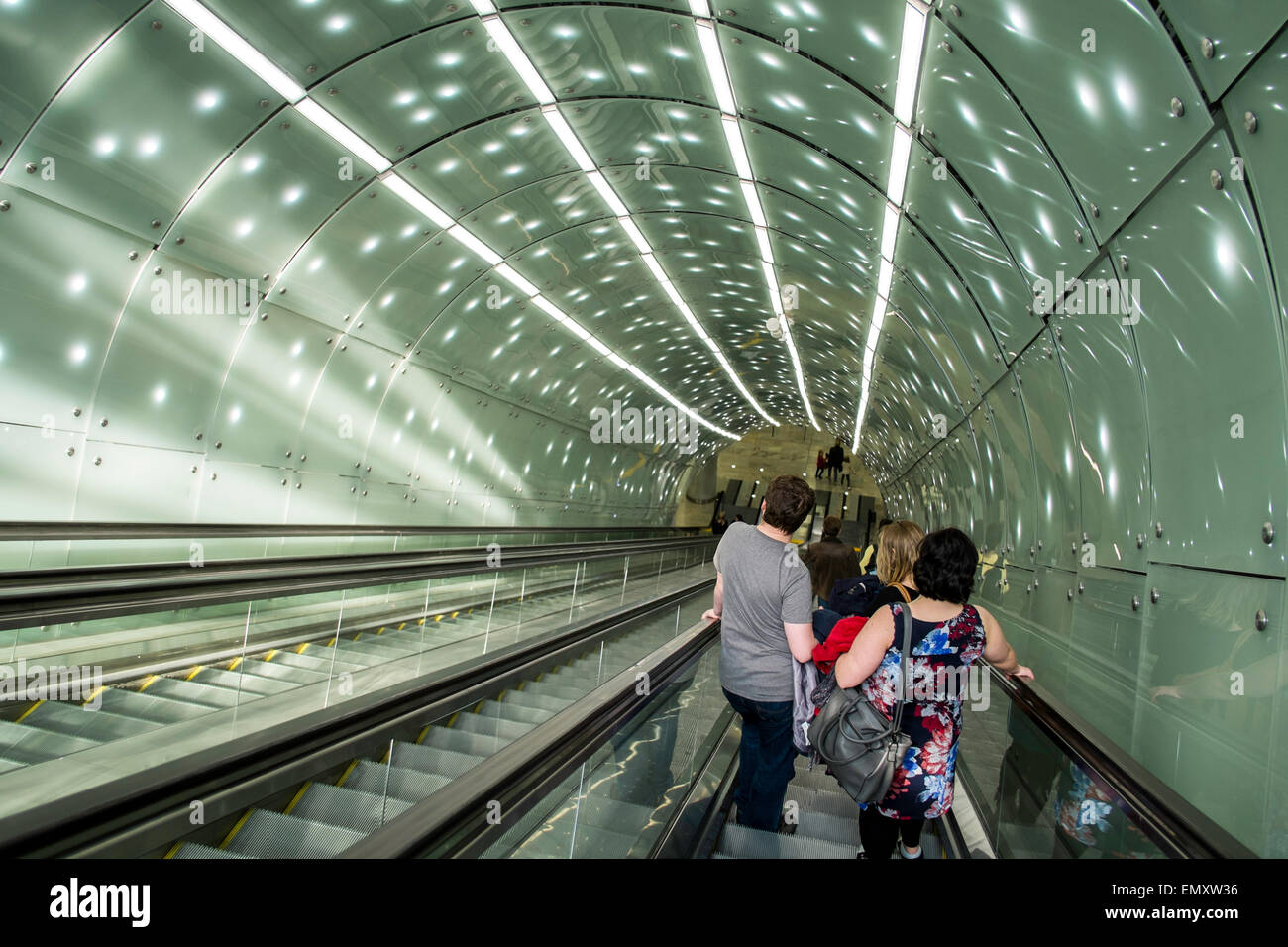 Das neu eröffnete u-Bahn, Polen Stockfoto