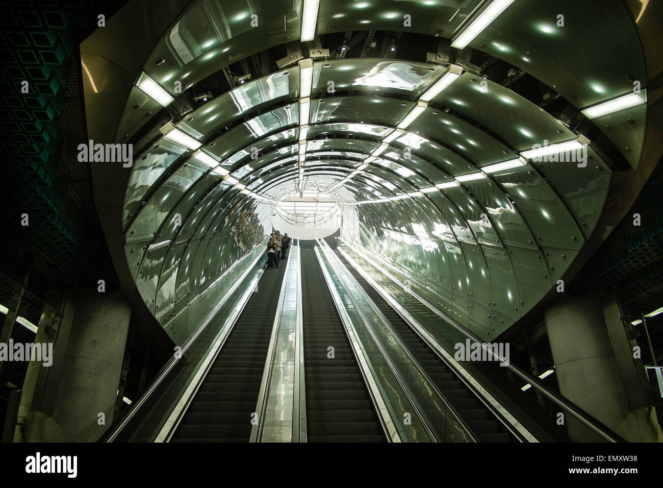 Das neu eröffnete u-Bahn, Polen Stockfoto