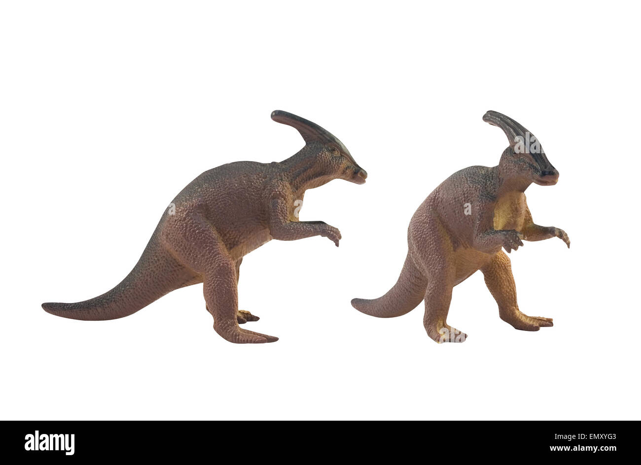 Dinosaurier Spielzeug. Isolierte Dinosaurier Spielzeug Profil und Winkel ansehen. Stockfoto