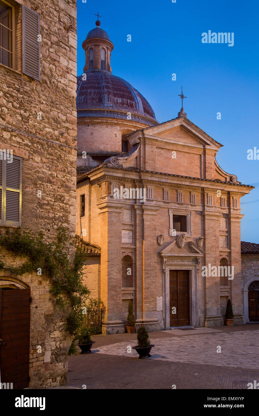 Chiesa Nuova - 1615 b auf dem Gelände des mutmaßlichen Geburtsort des Heiligen Franziskus, Assisi, Umbrien, Italien Stockfoto
