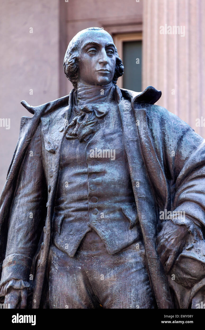 Albert Gallatin Statue uns Treasury Department Washington DC am längsten laufenden US-Schatzmeister 1801 bis 1814 unter Präsidenten Jefferson Stockfoto