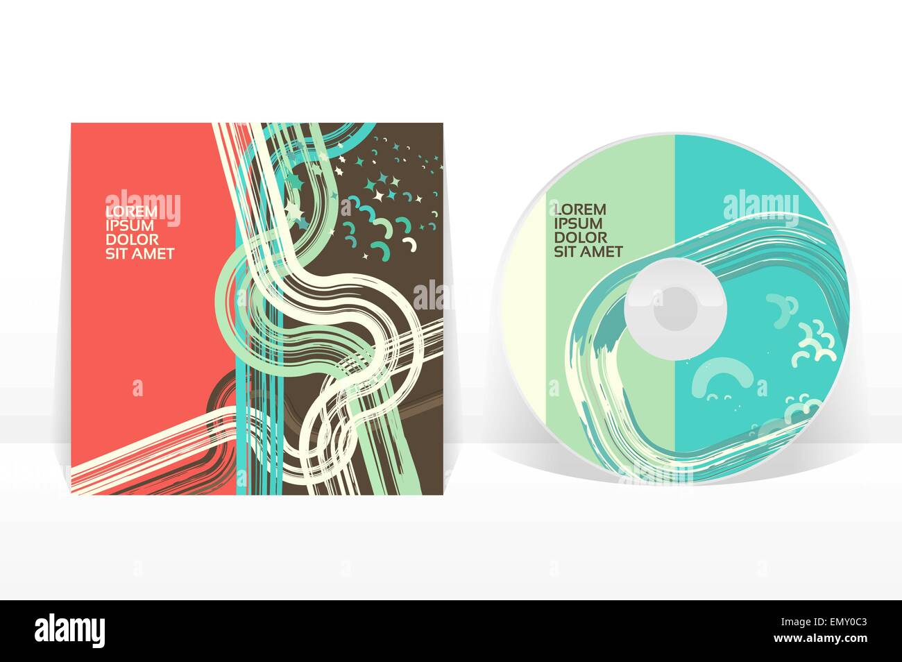 CD-Cover-Design-Vorlage. Vektor EPS 10, Folien verwendet Stock Vektor