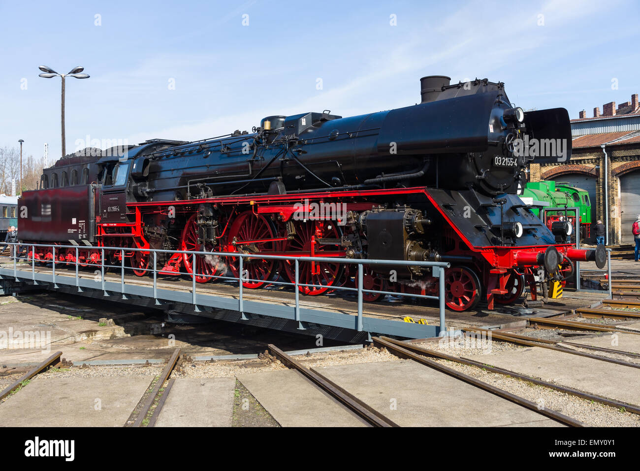 Dampf-Lokomotive Borsig 03 2155-4 (DRG-Baureihe 03) Stockfoto