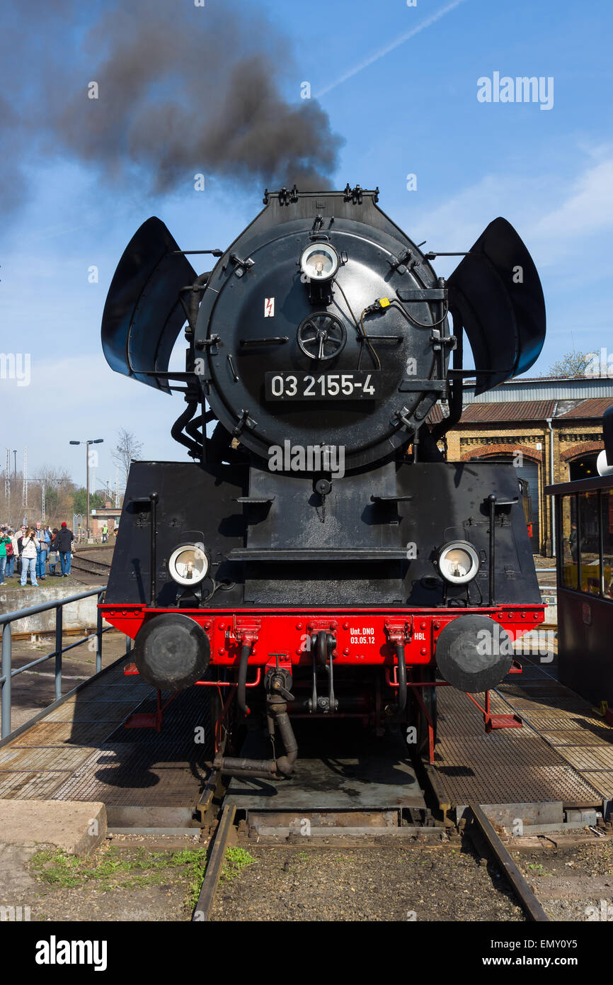 Dampf-Lokomotive Borsig 03 2155-4 (DRG-Baureihe 03) Stockfoto