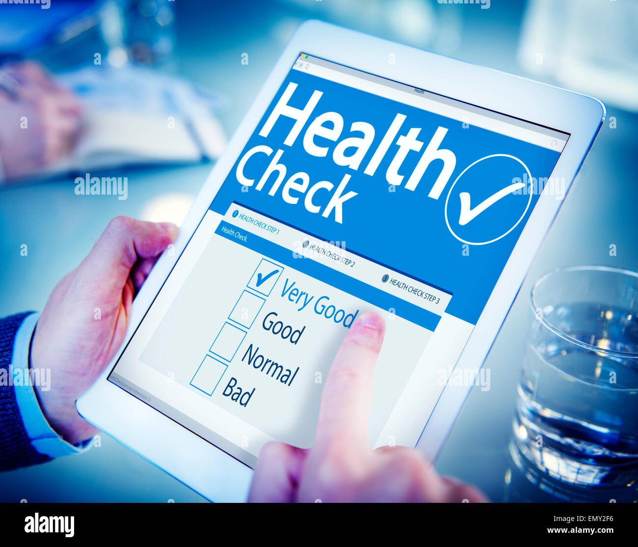 Digital Health Check medizinisches Konzept Stockfoto