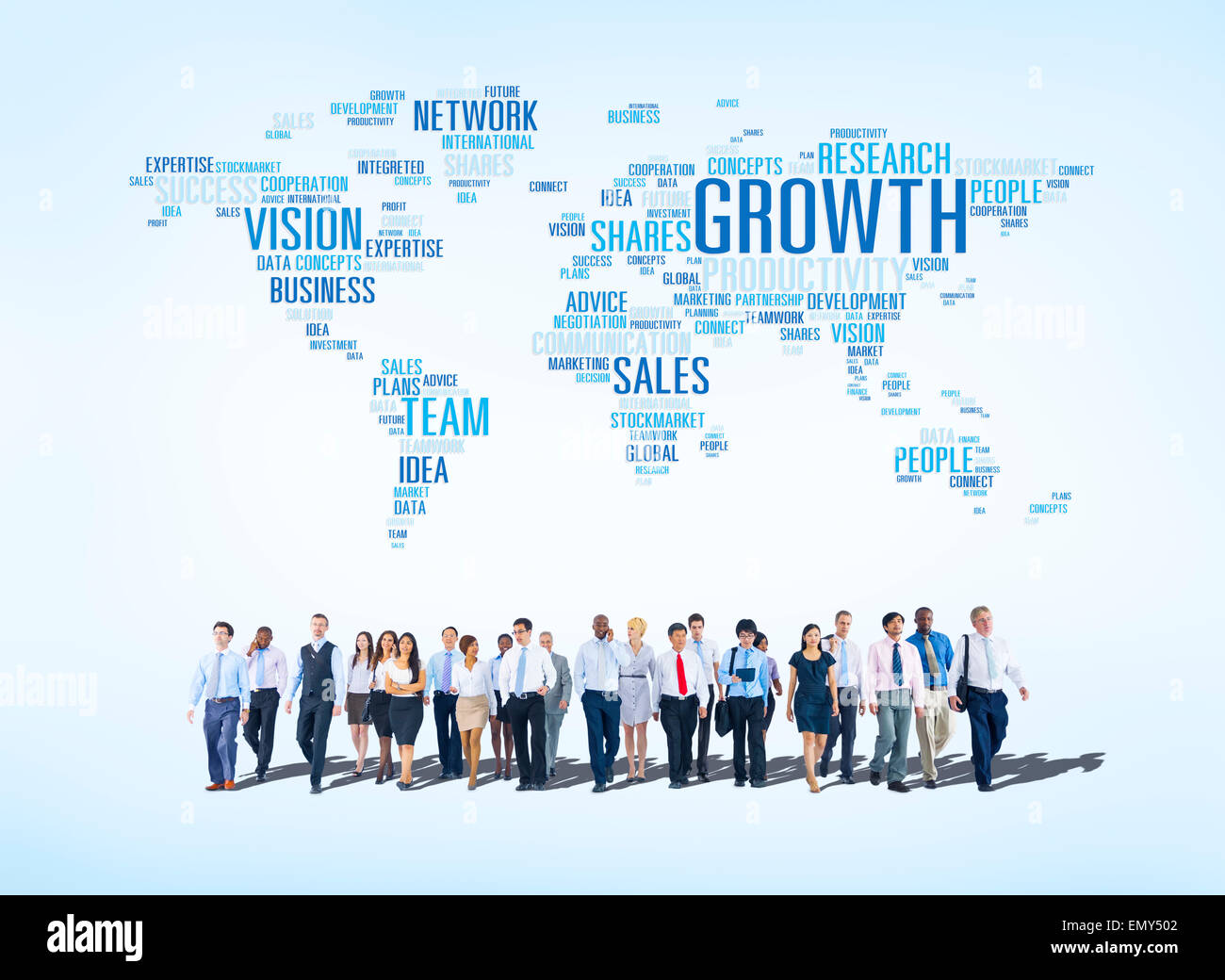 Vektor der Business-Konzepte auf der ganzen Welt. Stockfoto