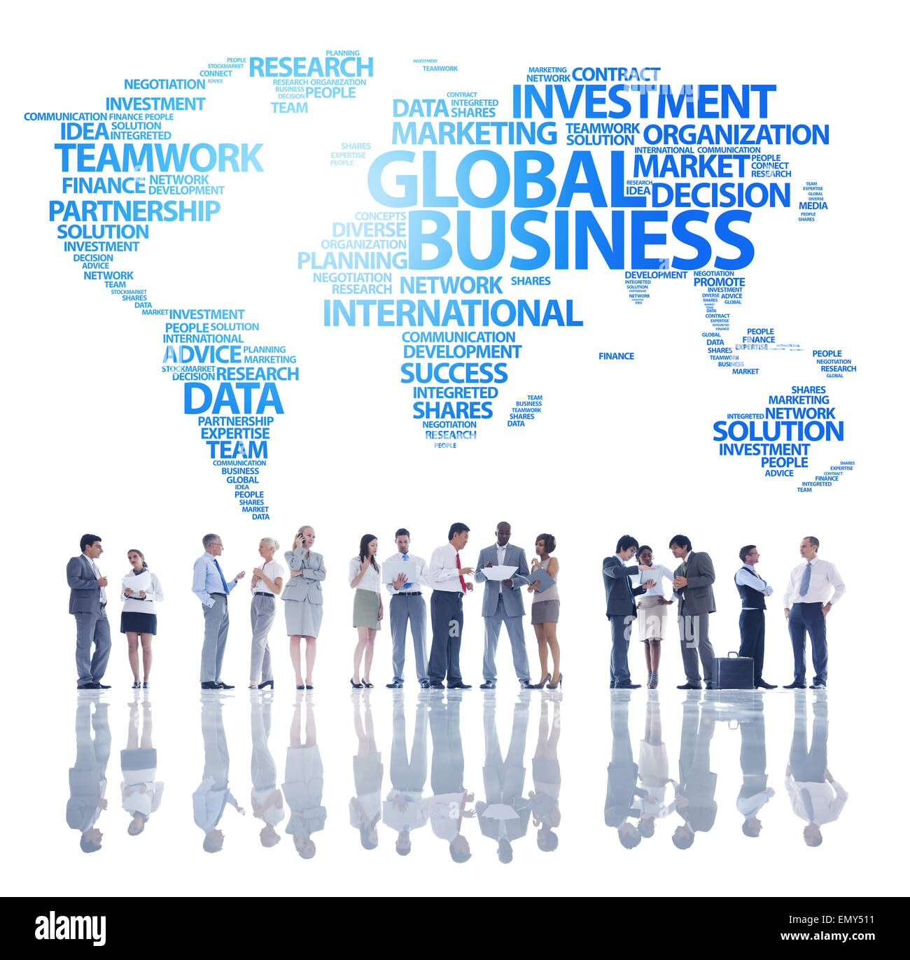 Das Global Business Team Stockfoto