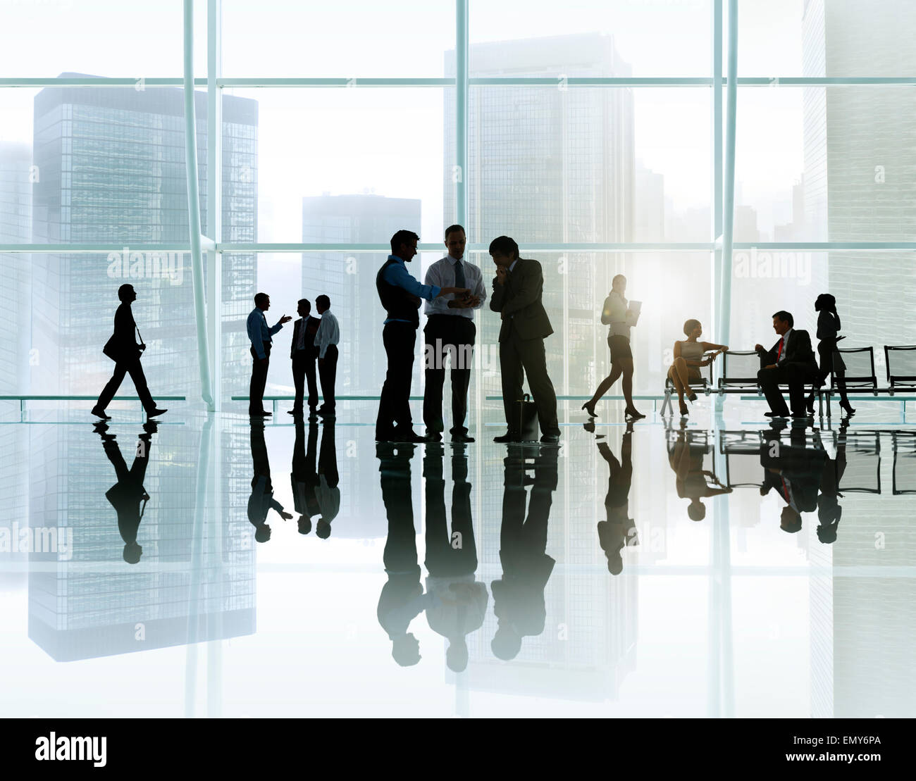 Corporate Business-Meeting in einem Gebäude. Stockfoto