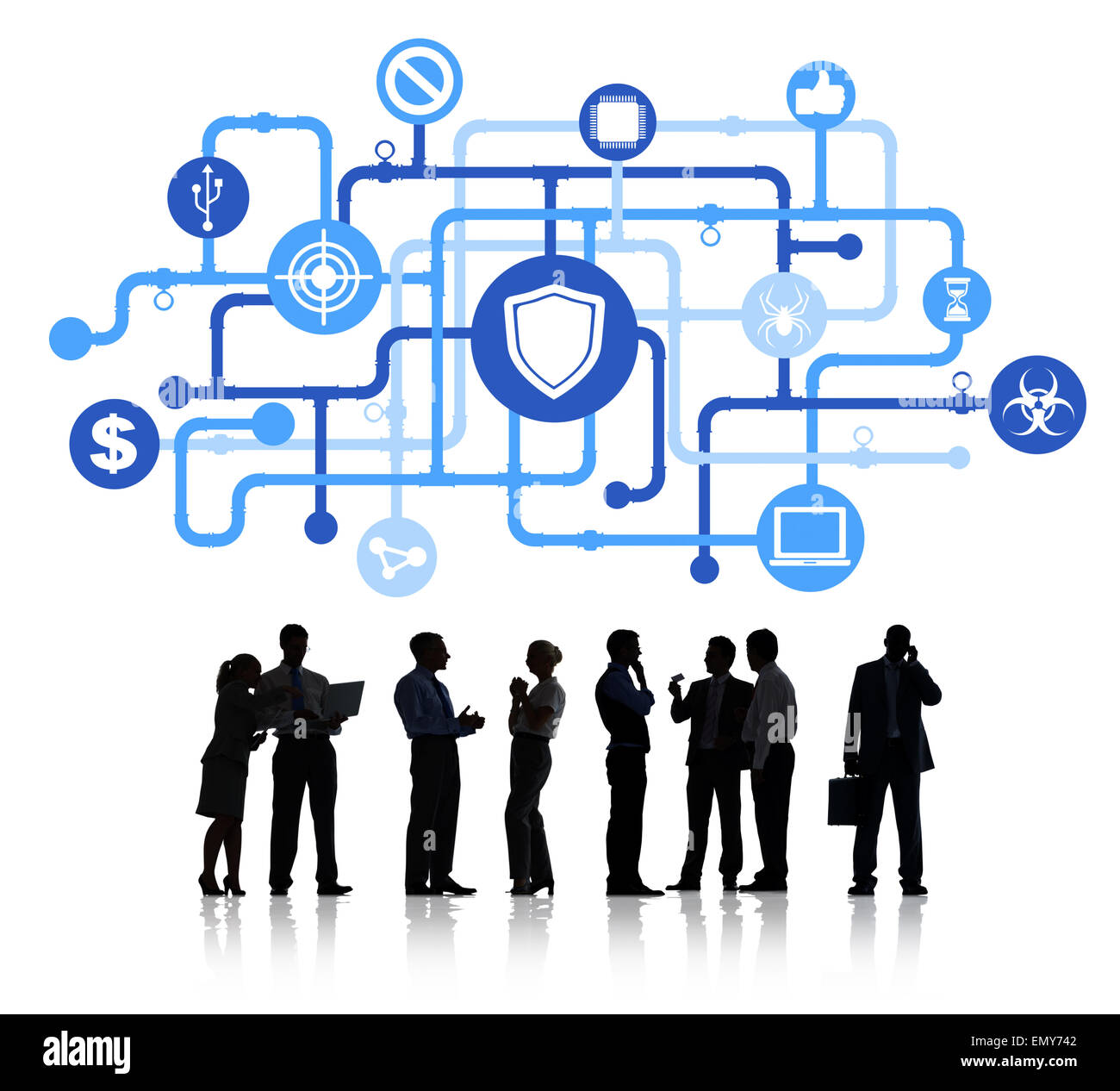 Antivirus-Symbol Stockfoto