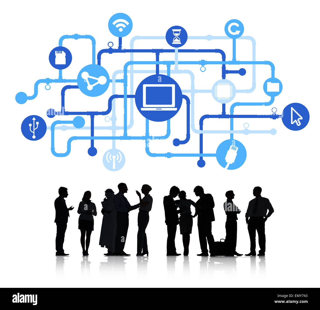 Die Social-Media-Verbindung Stockfoto