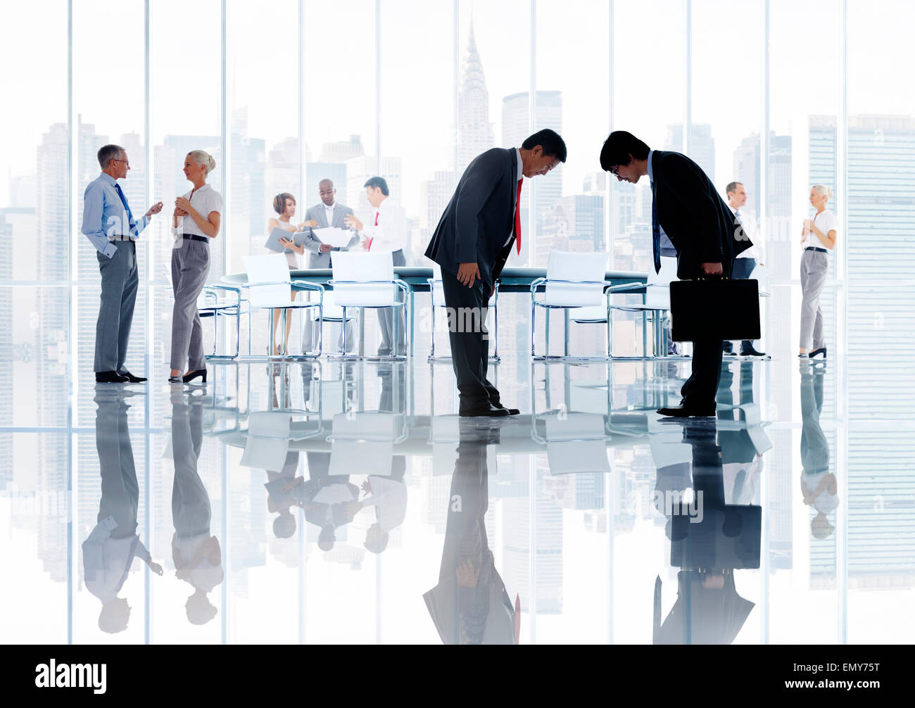 Corporate Menschen japanischer Herkunft treffen Geschäftskonzept Stockfoto