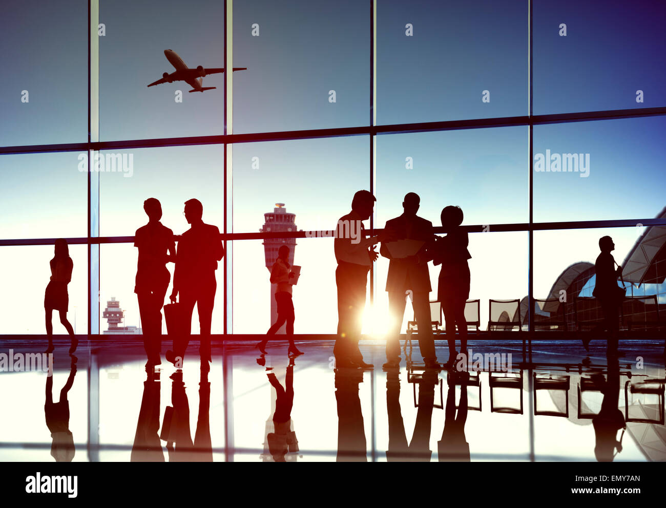 Flughafen Flugzeug Air Transport Business Travel-Konzept Stockfoto