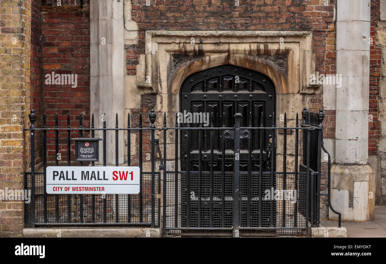 Pall Mall St Jame Palace City of Westminster London Stockfoto